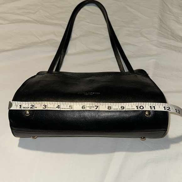 Divina Firenze Black Leather Satchel Bag EUC - Picture 3 of 17